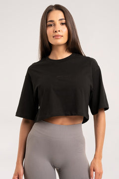 Tričko crop black