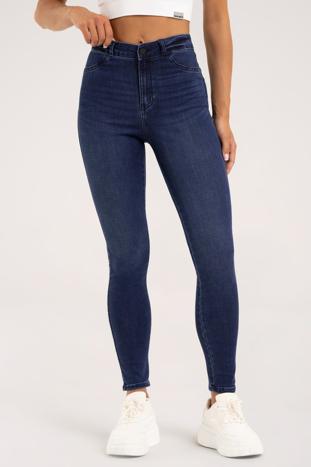 Jeansy skinny navy blue