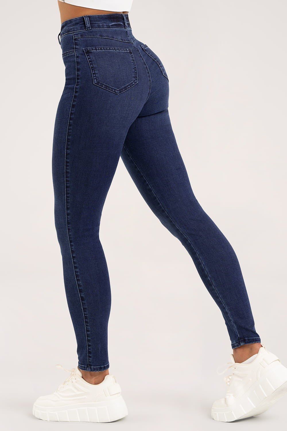 Jeansy skinny navy blue