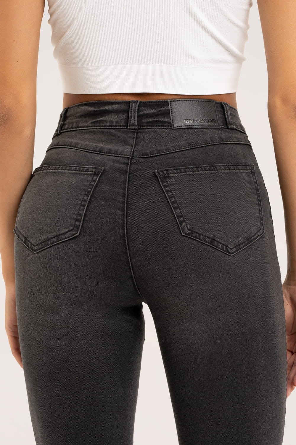 Jeansy skinny black