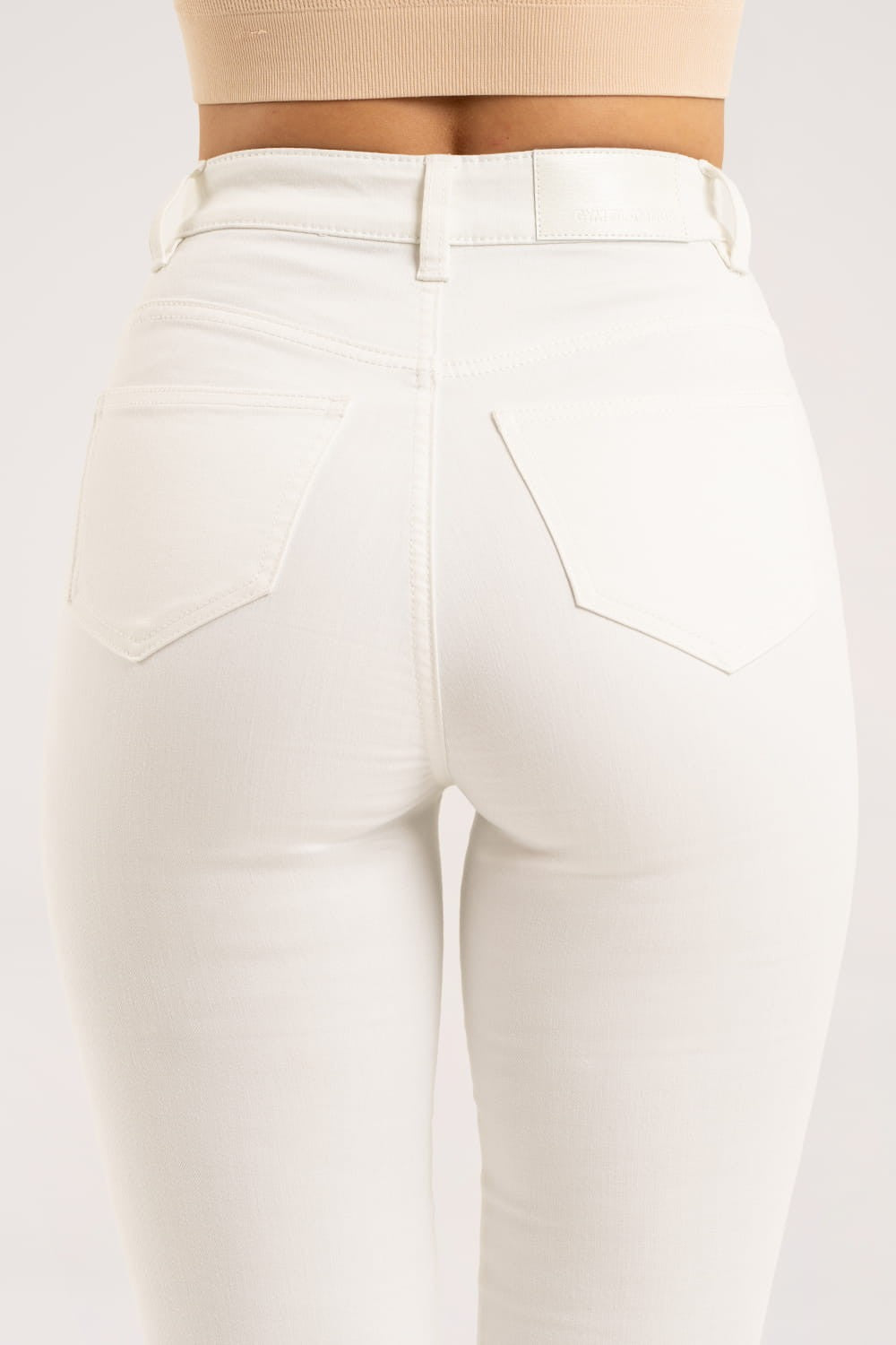Jeansy dzwony off white