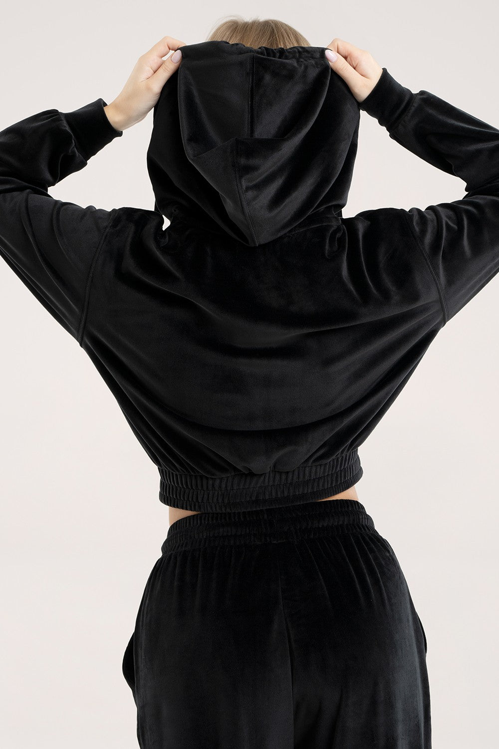 Bluza rozpinana velour black