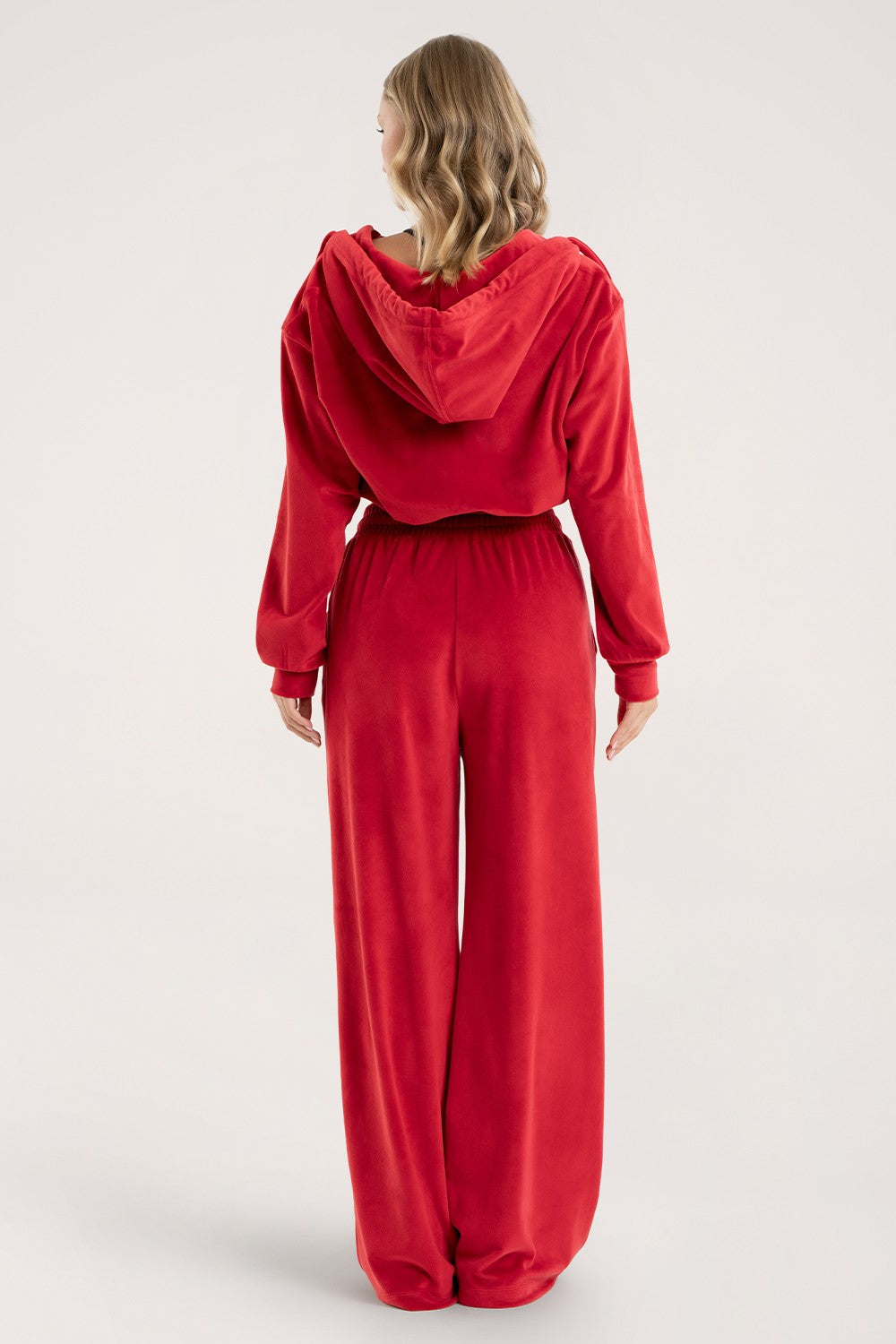 Spodnie dresowe velour red
