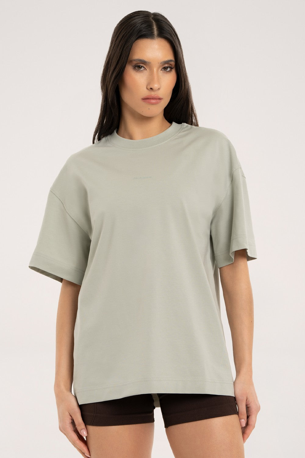 T-shirt oversize classic olive grey