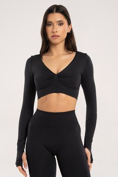 Longsleeve s odhalenými zády black