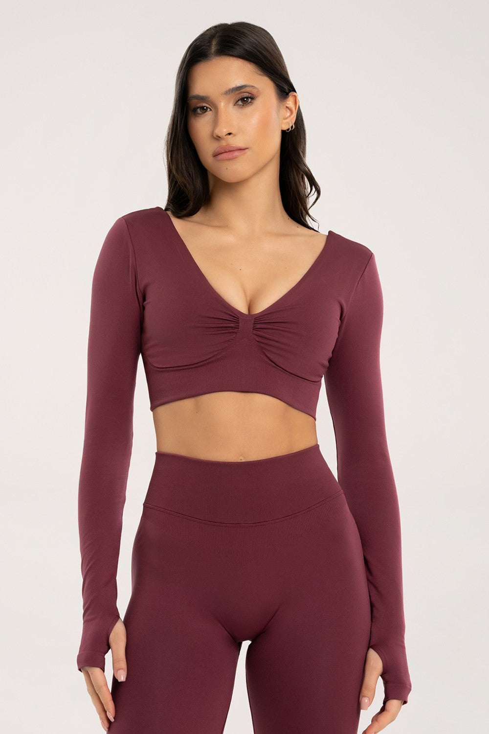 Longsleeve z odkrytymi plecami gossip red
