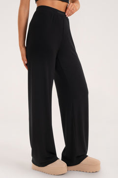 Široké kalhoty casual black