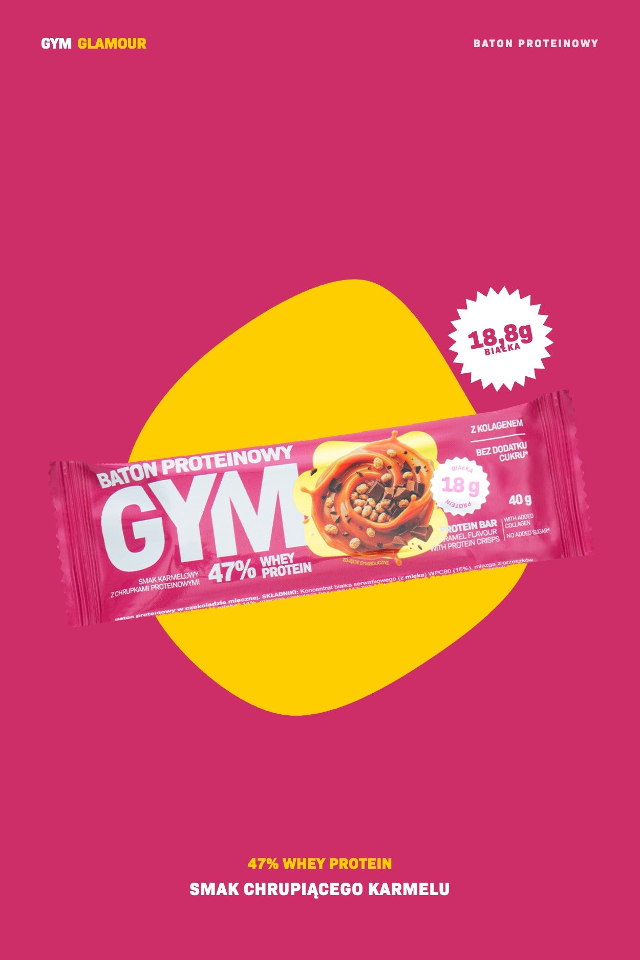 Baton proteinowy GYM – Chrupiący karmel