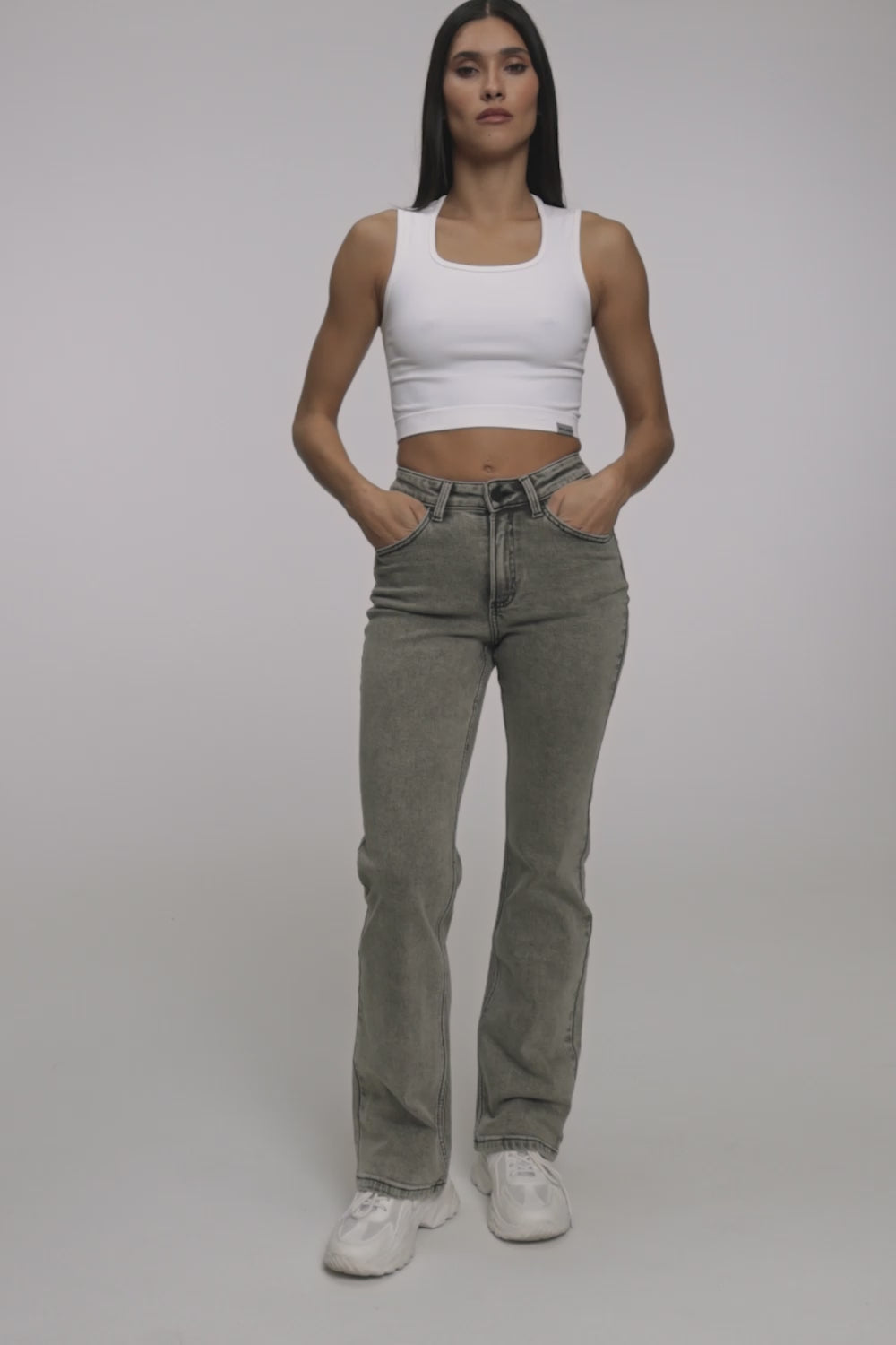 Jeansy classic grey