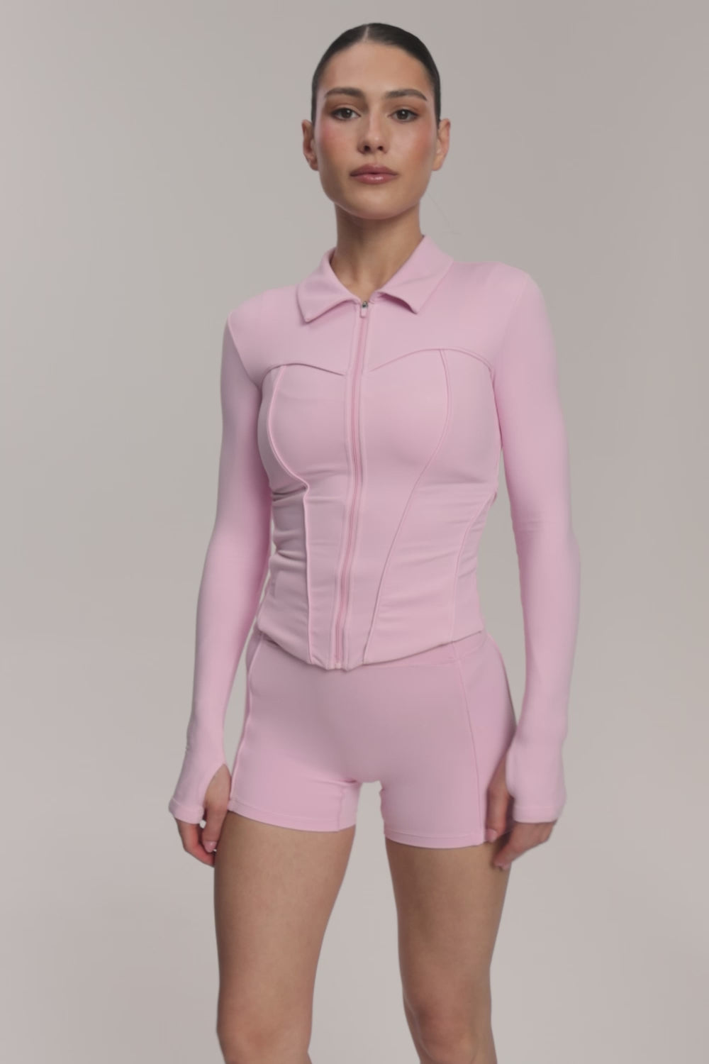 Bluza rozpinana pilates era pink