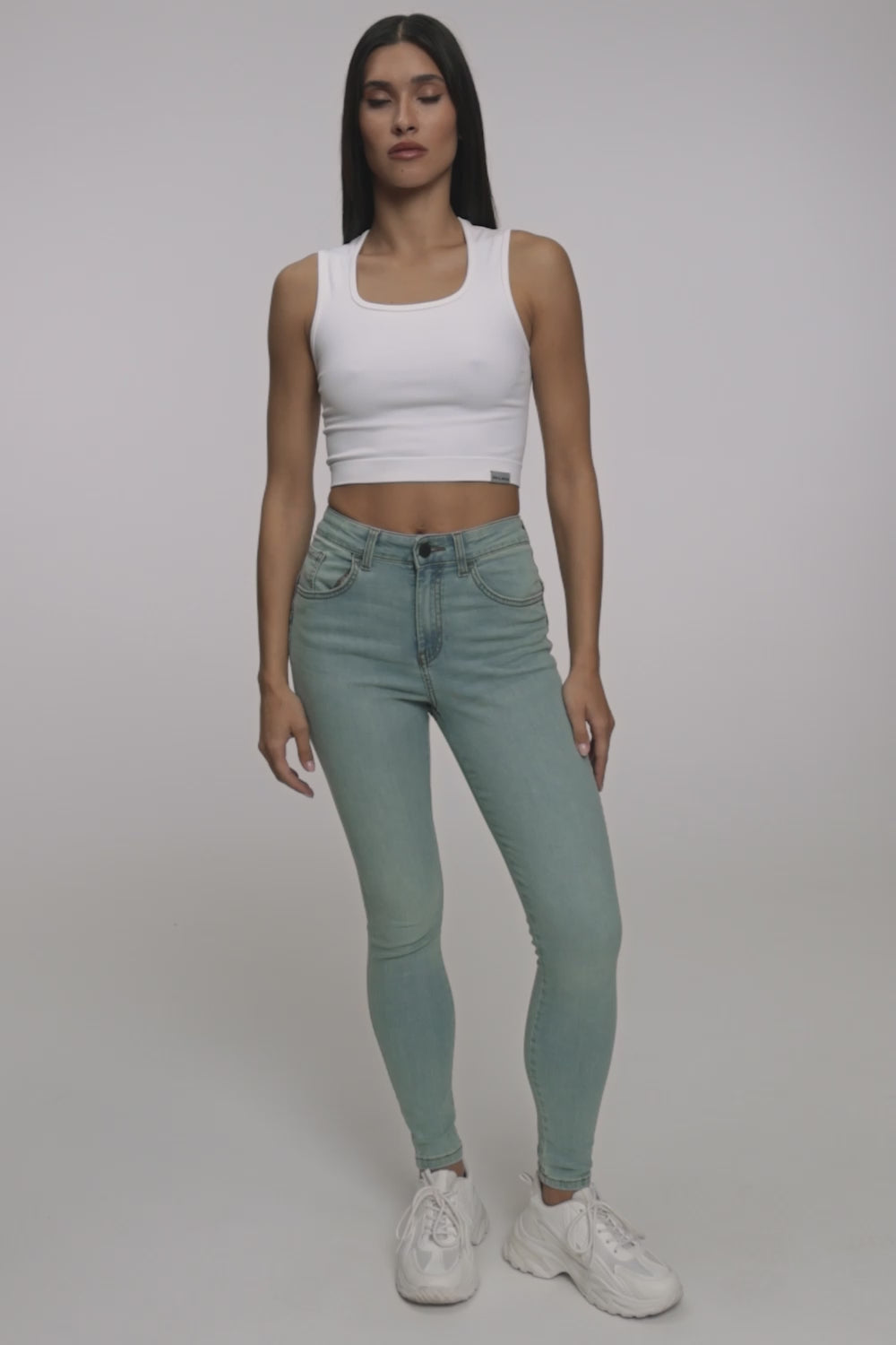 Jeansy skinny perfect slim light blue